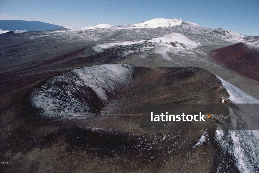 Caldera del volcán de Mauna Kea, Hawaii, isla de Hawai