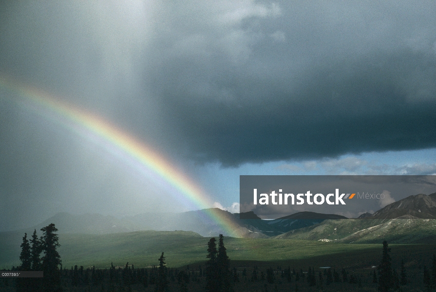 Arco iris en Parque Nacional de Denali y Preserve, Alaska