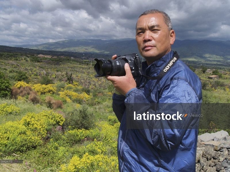 Retrato de Mistuaki Iwago, tomado en Italia