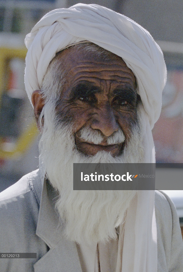 Anciano con turbante, Zahedan, Iran