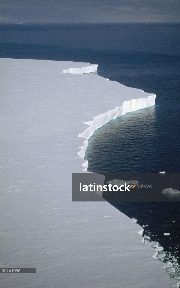 Plataforma de hielo de Ross, 200-250 pies de ancho, mar de Ross, Antártida