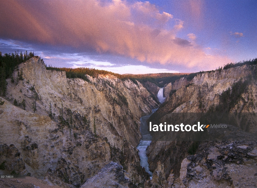 Bajo Yellowstone Falls, Parque Nacional de Yellowstone, Wyoming