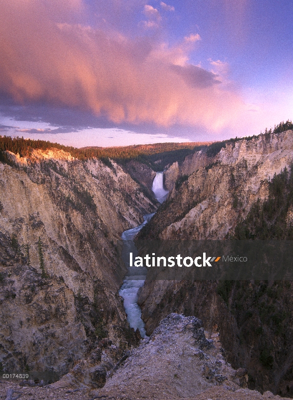 Bajo Yellowstone Falls, Parque Nacional de Yellowstone, Wyoming