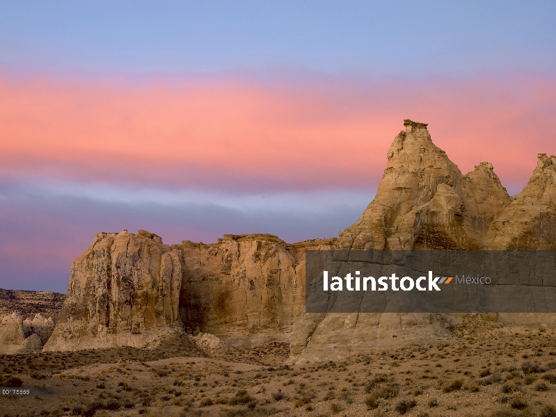 Formaciones de arenisca en la meseta de Kaiparowits, gran escalera, Escalante National Monument, Uta