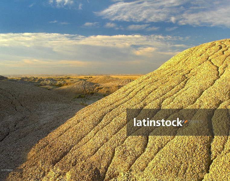 Detalle de función de erosión, el Parque Nacional Badlands, Dakota del sur