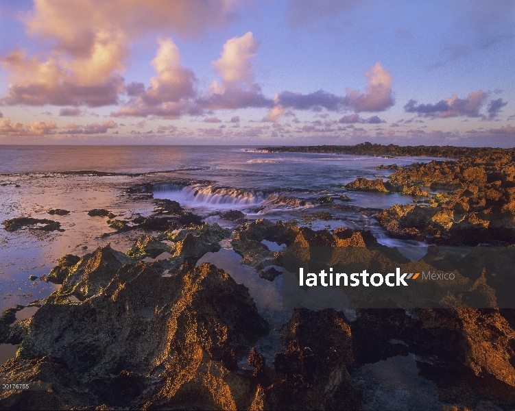 Atardecer en la ensenada de los tiburones, Oahu, Hawaii