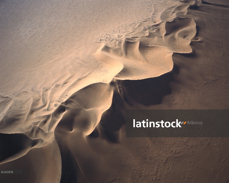 Vista aérea de las formaciones de dunas estrellas, Parque Nacional Namib-Naukluft, Namibia