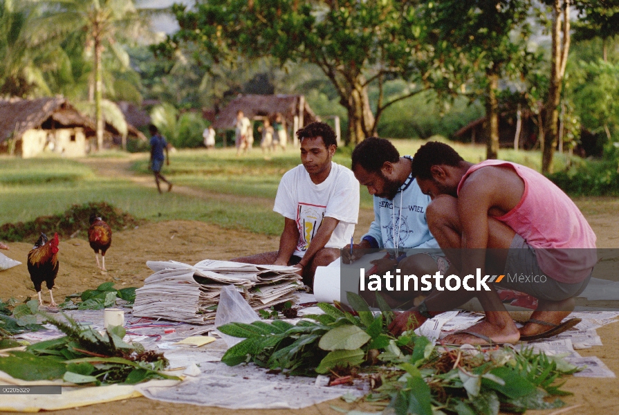 Botánicos de Papua Nueva Guinea muestras registro de encuesta de planta en Cuenca de Kikori, WWF ICD