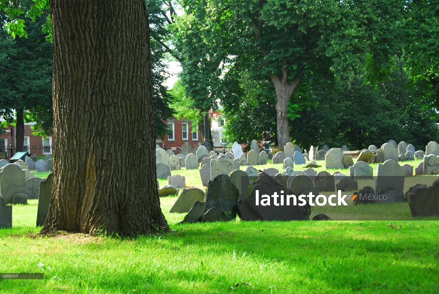 Antiguo cementerio en Boston.