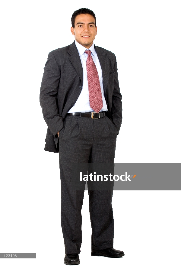 Businessman standing with hands in pocket