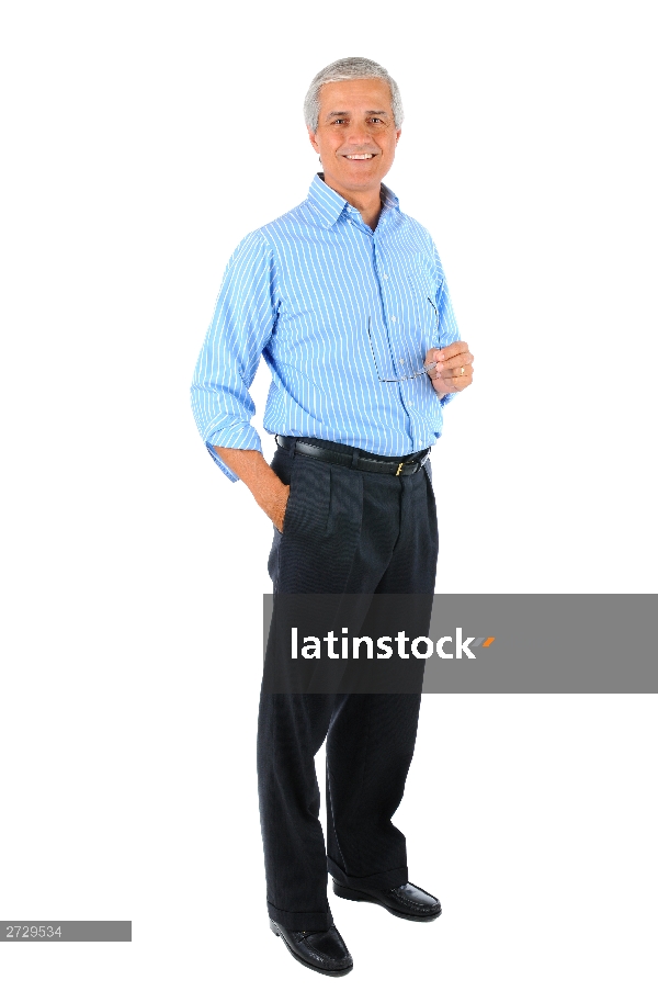 Businessman with hand in pocket and Glasses