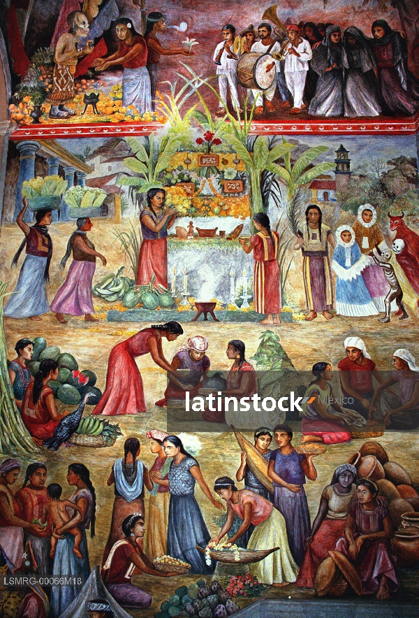 Murales,Arturo García Bustos,Palacio de Gobierno del Estado de Oaxaca
